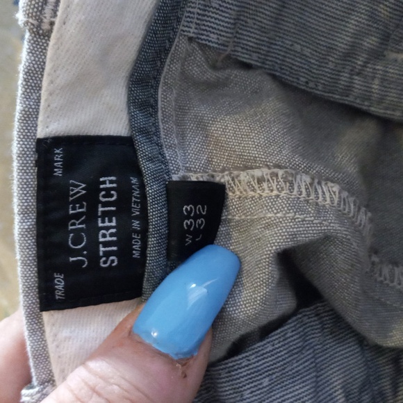 J CREW stretch waist 33 flat pocket pants 484 lt blue - Picture 2 of 3